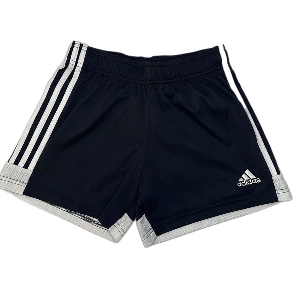 Adidas | Black w/ White Accent Stripes Athletic Shorts | Kids Size XS (4-6)